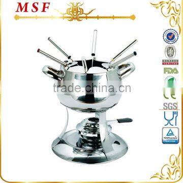 MSF-3562 special shpe fondue set 12pcs stainless steel fondue set