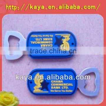 Custom double sided soft pvc bottle opener