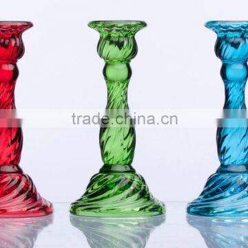 Hand pressed Glass Candleholder 198mm