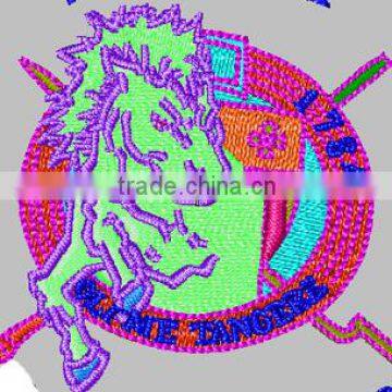 low price horse design 100% embroidery baby dress patches by factory