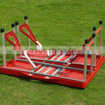 Portable Plastic Folding Table and Chairs Red Tables photo-4
