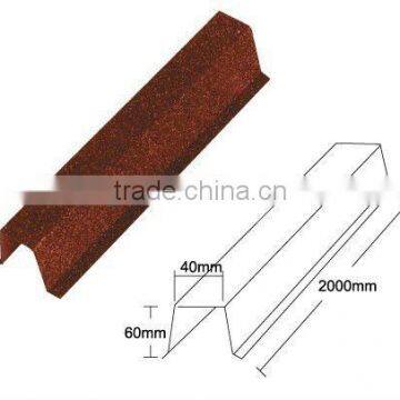 Gaoyao stone coated metal roof tile accessories ridge hip