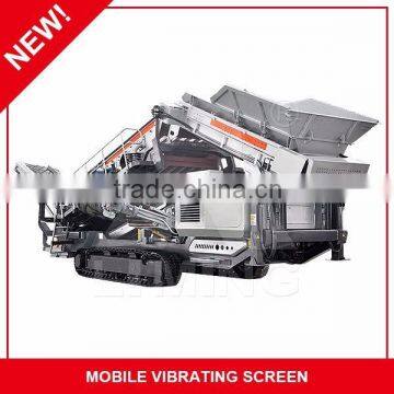 LIMING small scale tire & crawler type ore mobile jaw crusher quarry machine