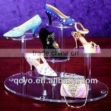 2015 Hot new sale lady clear crystal high quality acrylic display for nike shoes made in china                        
                                                Quality Choice