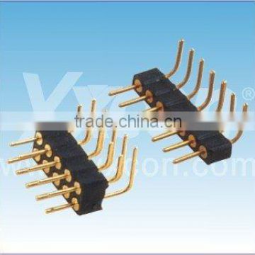 Made in China 2.0mm pitch right angle gold plated Round pin header