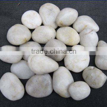 china A grade white black red cream river stones with polished hot selling