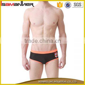 Sexy tight men swimwear custom brand men personalised swimming trunks                        
                                                                                Supplier's Choice