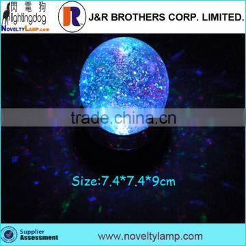 3"multy color flashing glitter ball lamp