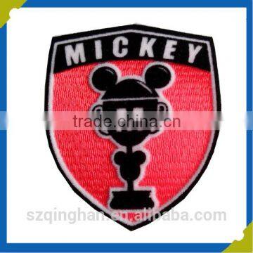 Wholesale custom 3D washable heat transfer flocking badge label