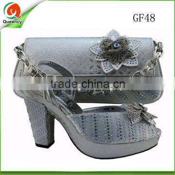 matching shoes and bag set silver clutches for woman italian sandals