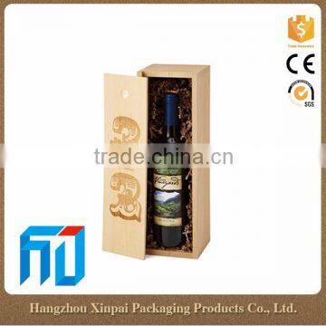 Wholesale single wooden wine box for wine bottle gift packaging                        
                                                Quality Choice