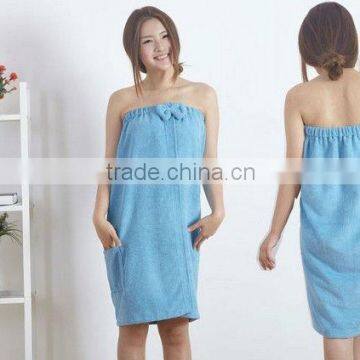 Factory cheap price microfiber sexy tube top bathrobe