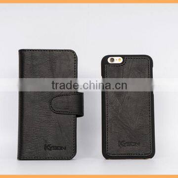 Made in china phone leather card holder flip case cover pouch