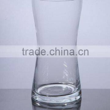 Sodalime leadfree crystal high quality waist glass vase customized size clear transparent traditional model