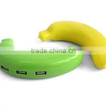 banana shape usb hub with 4-port