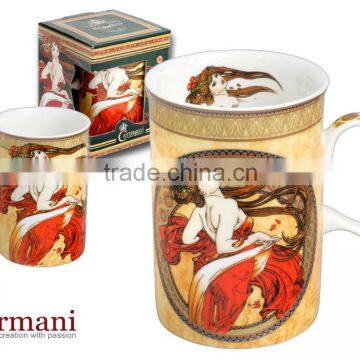 CARMANI Classic Mug with ALPHONS MUCHA design