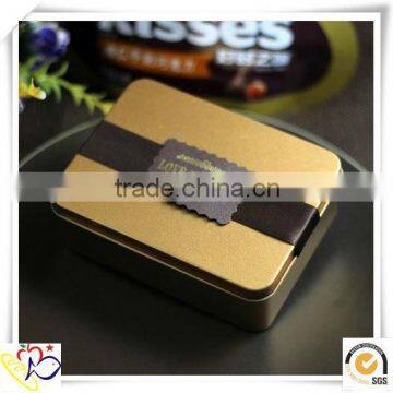 high quality decorate 3 size gold tin box wedding favor boxes/decorative boxes for sweets