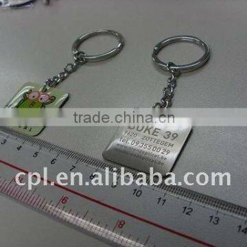 Stainless Steel promotional printed keychain