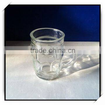 230ml glass beer mug with handle DH57