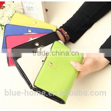 Good Quality Young Girl Trendy Wallets Small Moq Wholesale Crown Clutch 1 Fold Purses photo-2