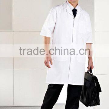 Men's White Standard Healthcare Laboratory Coat Hospitial Uniform Lab Coat