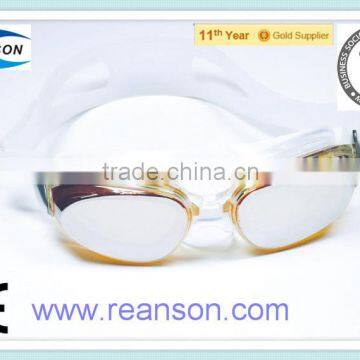 New Model Eyewear Frame Swimming Glasses PC Lens with Anti-fog