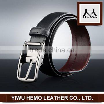 2015 Wholesale High Quality Black Leather Belts With Alloy Buckle