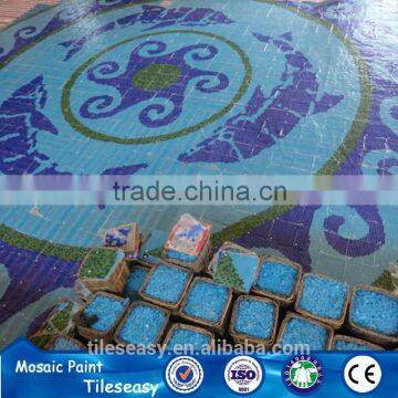 All Kinds Blue Mosaic Flower Patterns for Swimming Pool Decorative