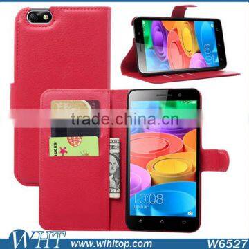 Standing Style Credit Card for Huawei Honor 7 Leather Case, PU Leather+PU Flip Wallet Case for Honor 7 photo-2