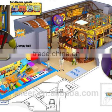 Cheer Amusement Pirate themed Children Indoor Soft Playground Equipment