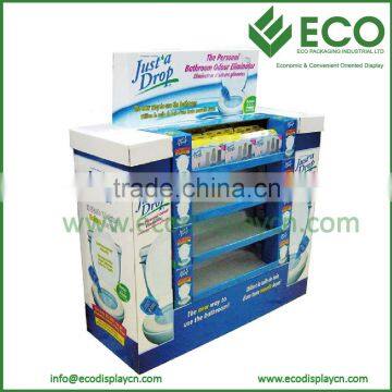 Customized Printed Advertising Cardboard Cleanser Pallet Display Stand For Supermarket