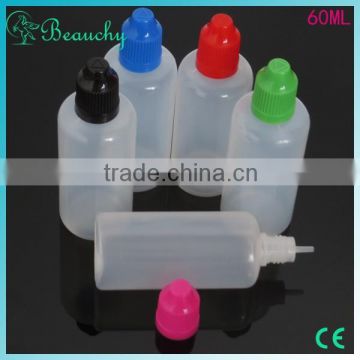 2015 NEW PRODUCT in stock!!! 60ml dropper bottle for PE squeeze e-liuid e-cigarette plastic dropper bottles