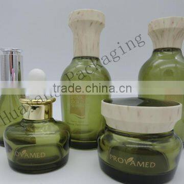 forsted glass bottle with plastic cap inner cap direct sales by manufacturers