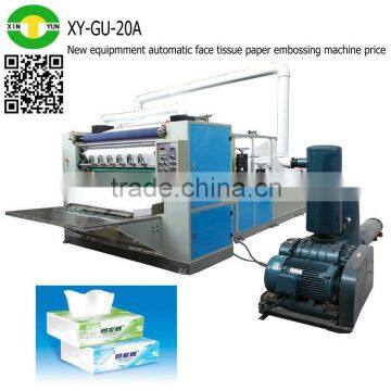 New equipmment automatic face tissue paper embossing machine price