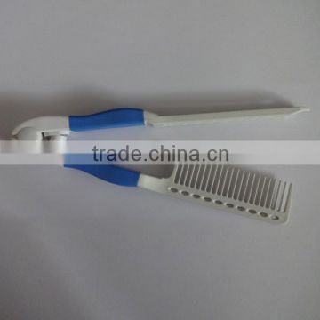 Professional plastic hair salon straightening comb