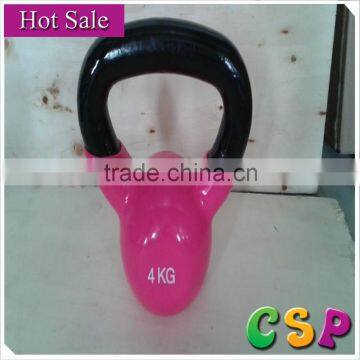 Customized Logo Printing Vinyl Competition Kettlebell wholesale fitness center GYM equipment crossfit iron kettlebell