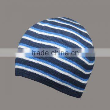 2015 FASHION A/C MATERIAL STRPED BEANIE HAT