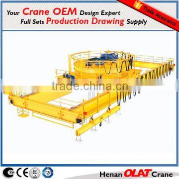 3D Design Drawing Customizable20ton,30ton,40ton,50ton,100ton workshop new design double girder overhead cranes for sale in india