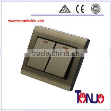 Iphone Luxury Gold Color 2 Gang Wall Switch