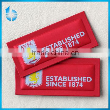 BSCI factory custom embossed printing leather label patch for collection garments