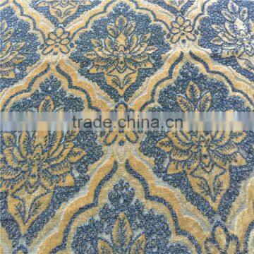 2015 popular 100%polyester jacquard velvet upholstery fabric