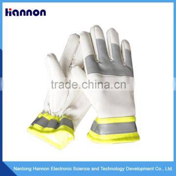 Traffic Police water-proof reflective imitation sheepskin winter gloves with white