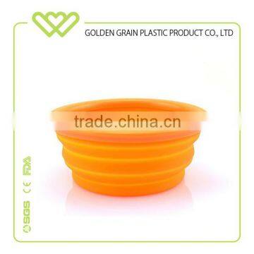 wholesale Pet Dog silicon Plastic folding pet bowl