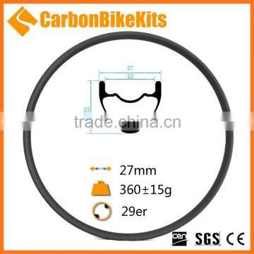 CarbonBikeKits 29er XC 27mm Light MTB Tubeless Carbon Bike Rim for Cross Country                        
                                                Quality Choice