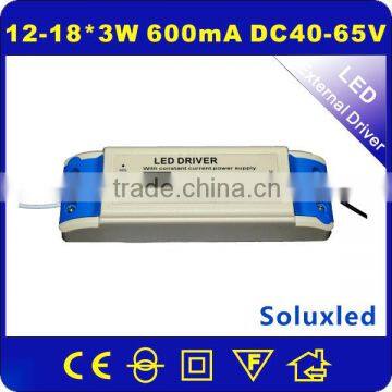 LED Driver power supply with pc cover 12-18*3W