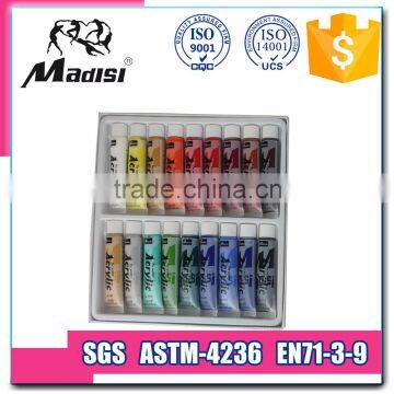 Loose Packaging 15ml 18 color acrylic paint set for printers