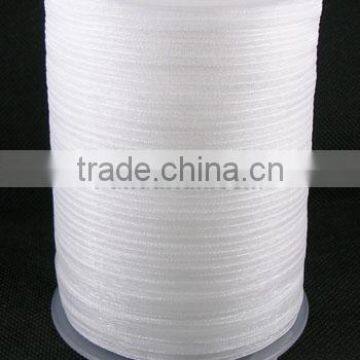 Organza Ribbon, Stringing Materials, White, 500yd/roll (RS6mmY001)