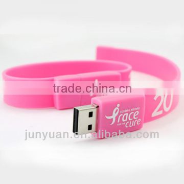 Promotional gift usb,rubber slap bracelet usb flash disk