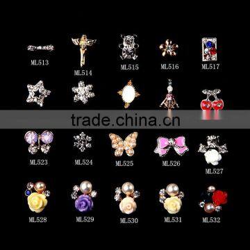 Various Choice 3d Nail Decoration Nail Alloy Jewelry ML171-ML612
