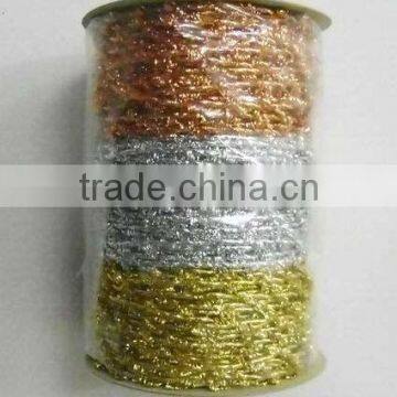 HOT SALE Gift Packing Decorations Foil Tinsel Stretch Ribbon Cord